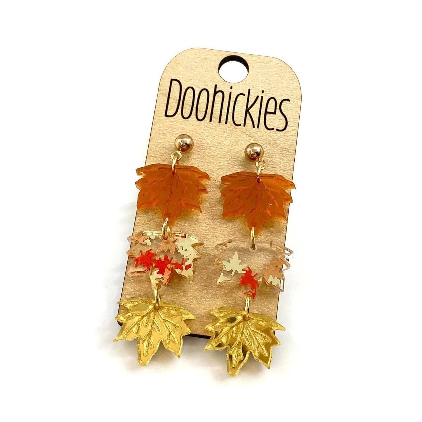 Fall Leaf Dangles - Fall Acrylic Earrings