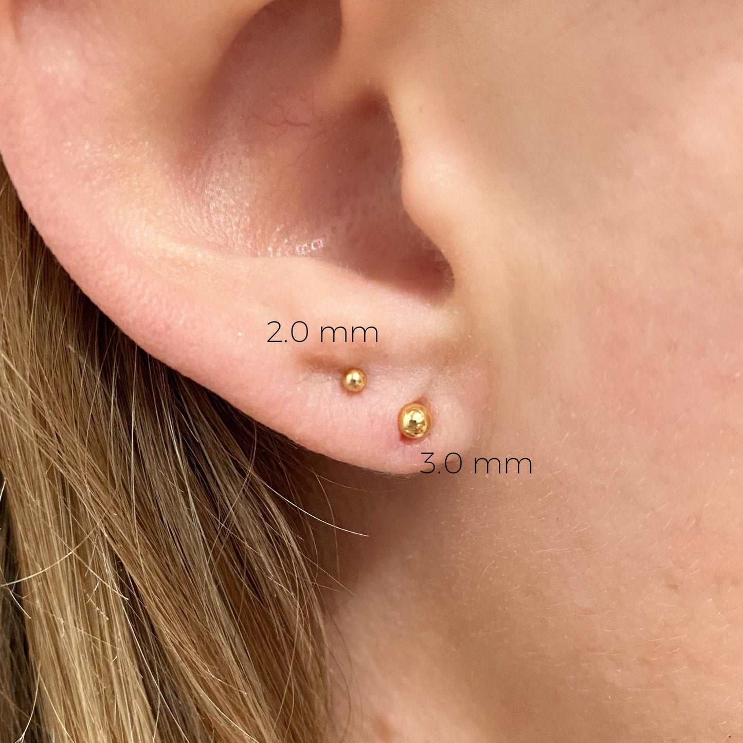 14k Gold Filled 2.0mm Ball Stud Earrings