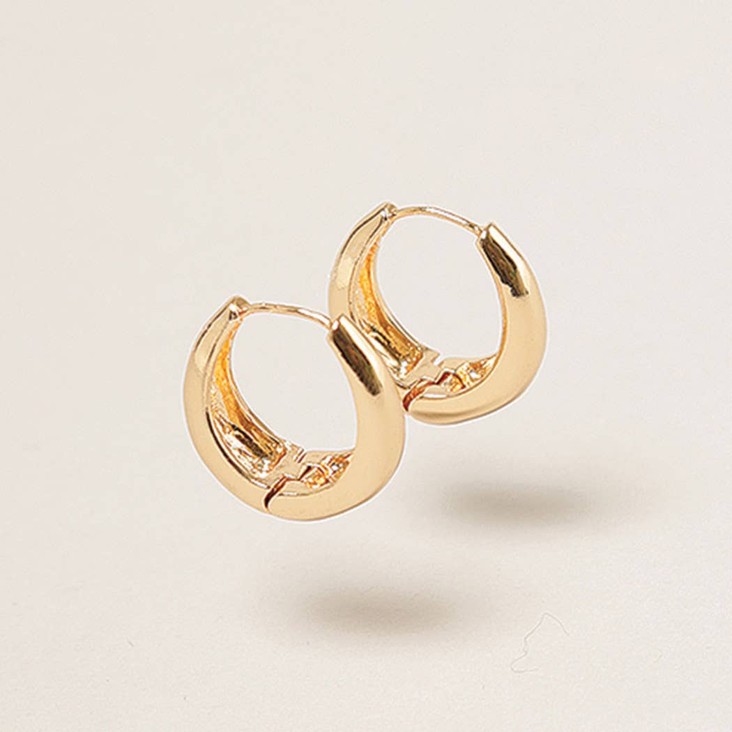14K Gold Dipped Chunky Hoop Earrings