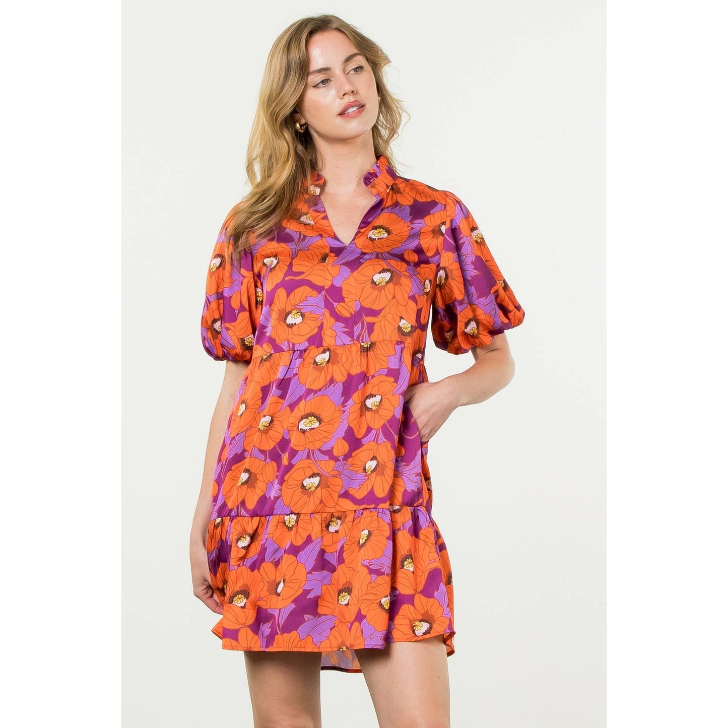 Poppy Puff Sleeve Dress