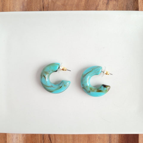 Turquoise Chloe Hoops
