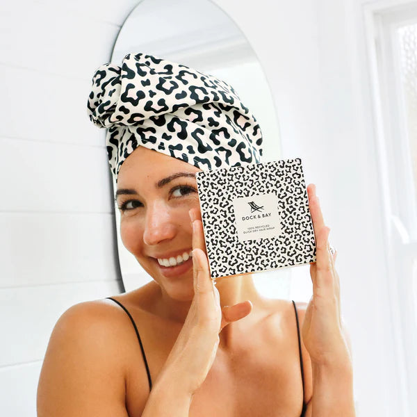 Quick Dry Hair Towel - Dashing Leopard