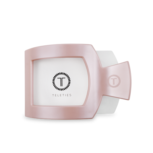 Square Pearly Pink Flat Hair Clip