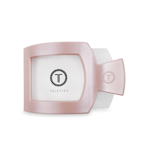 Square Pearly Pink Flat Hair Clip