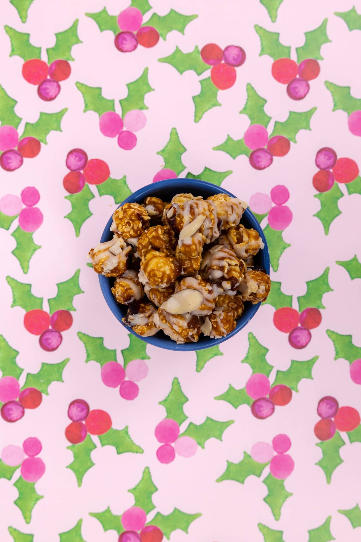 Poppy Hand-Crafted Popcorn - Cranberry Almond Cylinder Holiday Popcorn
