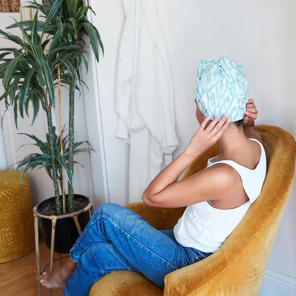 Quick Dry Hair Towel Hair Wrap - Soft Seafoam