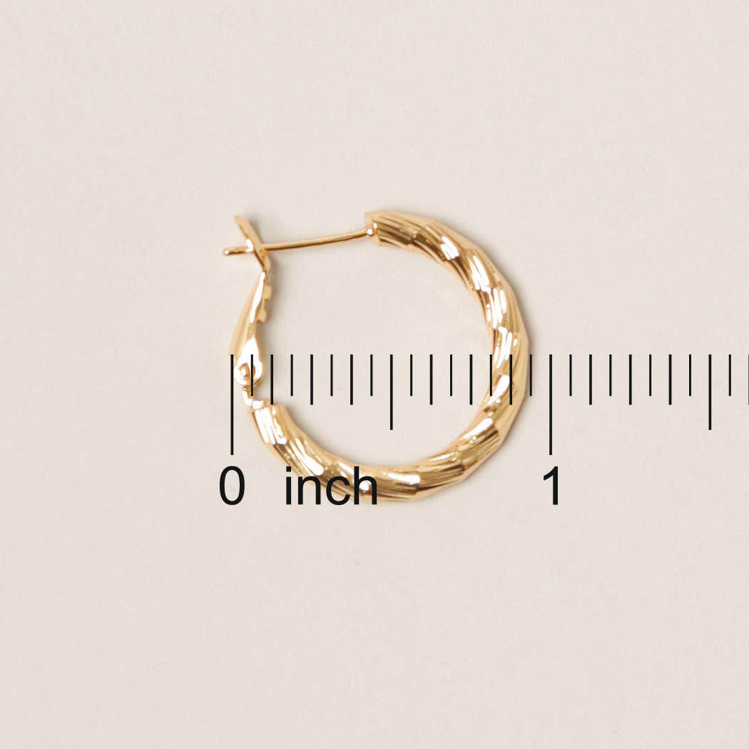 14K Gold Dipped Twisted Omega Closure Hoops