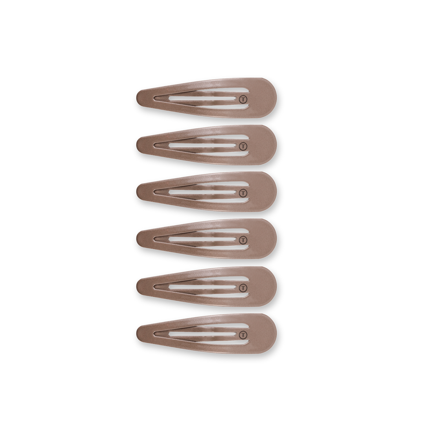 TELETIES - Truly Taupe Snap Clips | 6 Count