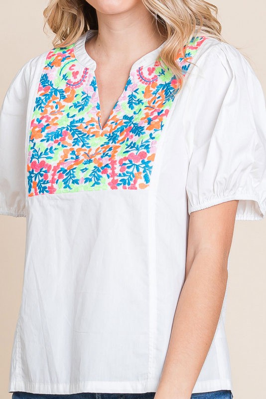 Addison Embroidered Top