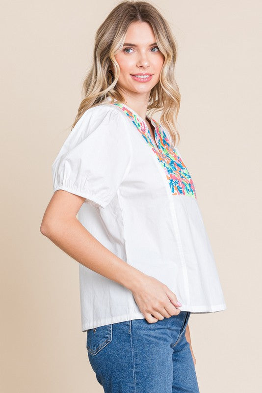 Addison Embroidered Top