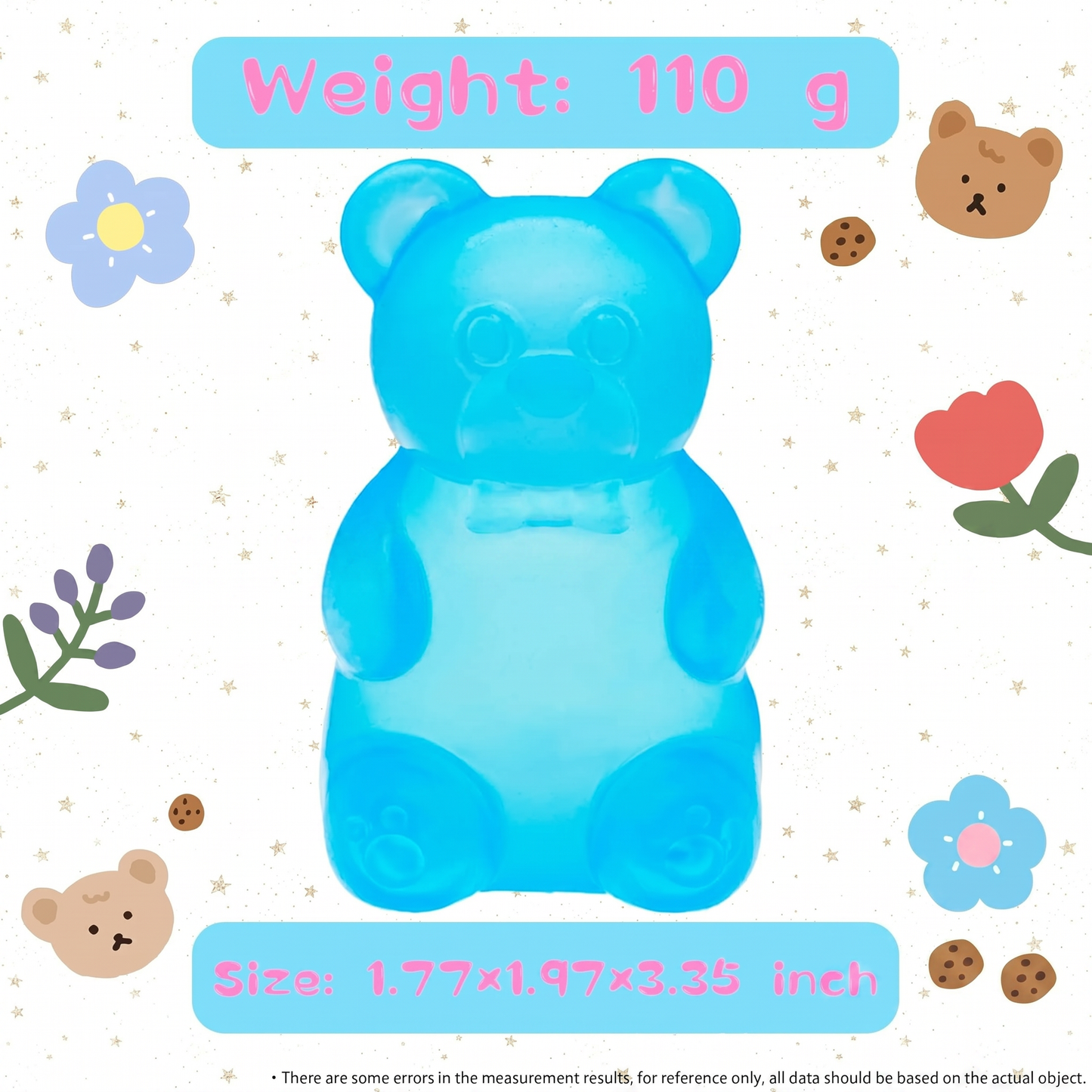3.35" Gummy Bear Squishy Slow Rising Toy