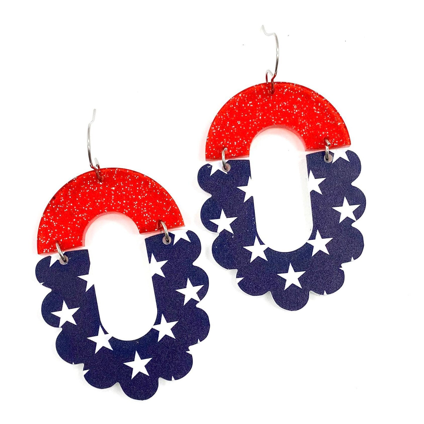Liberty Maria Dangles Patriotic Acrylic Earrings