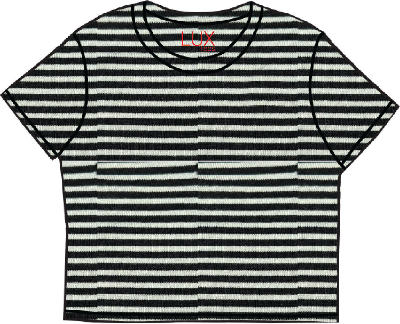 Tween Lux Striped Cropped Tees