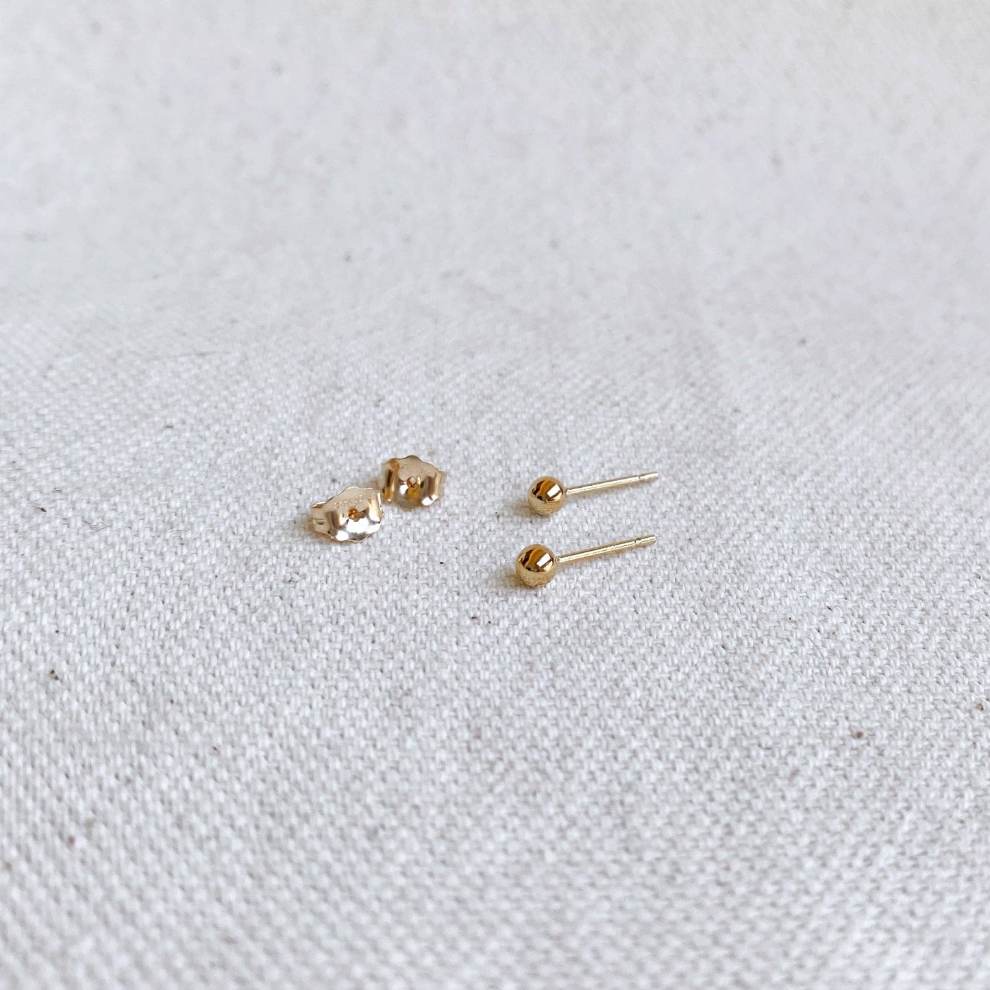 14k Gold Filled 3.0mm Ball Stud Earring