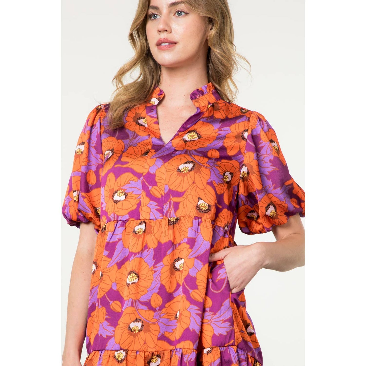 Poppy Puff Sleeve Dress