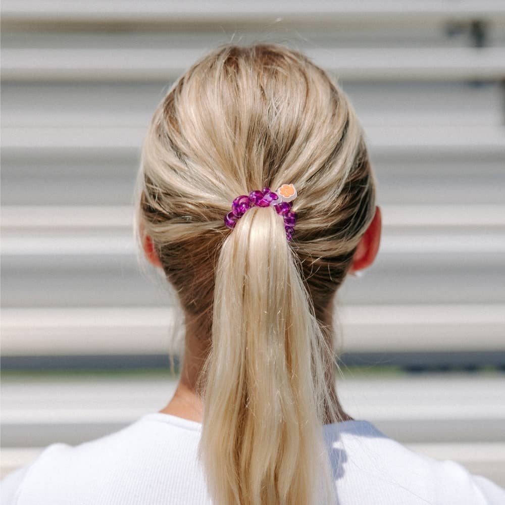 TELETIES - Spiral Hair Coils | Small | Go Tigers! Hair Ties