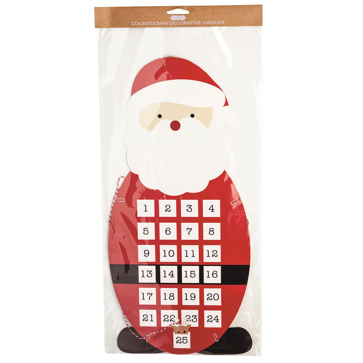 Santa Christmas Countdown Door Hanger
