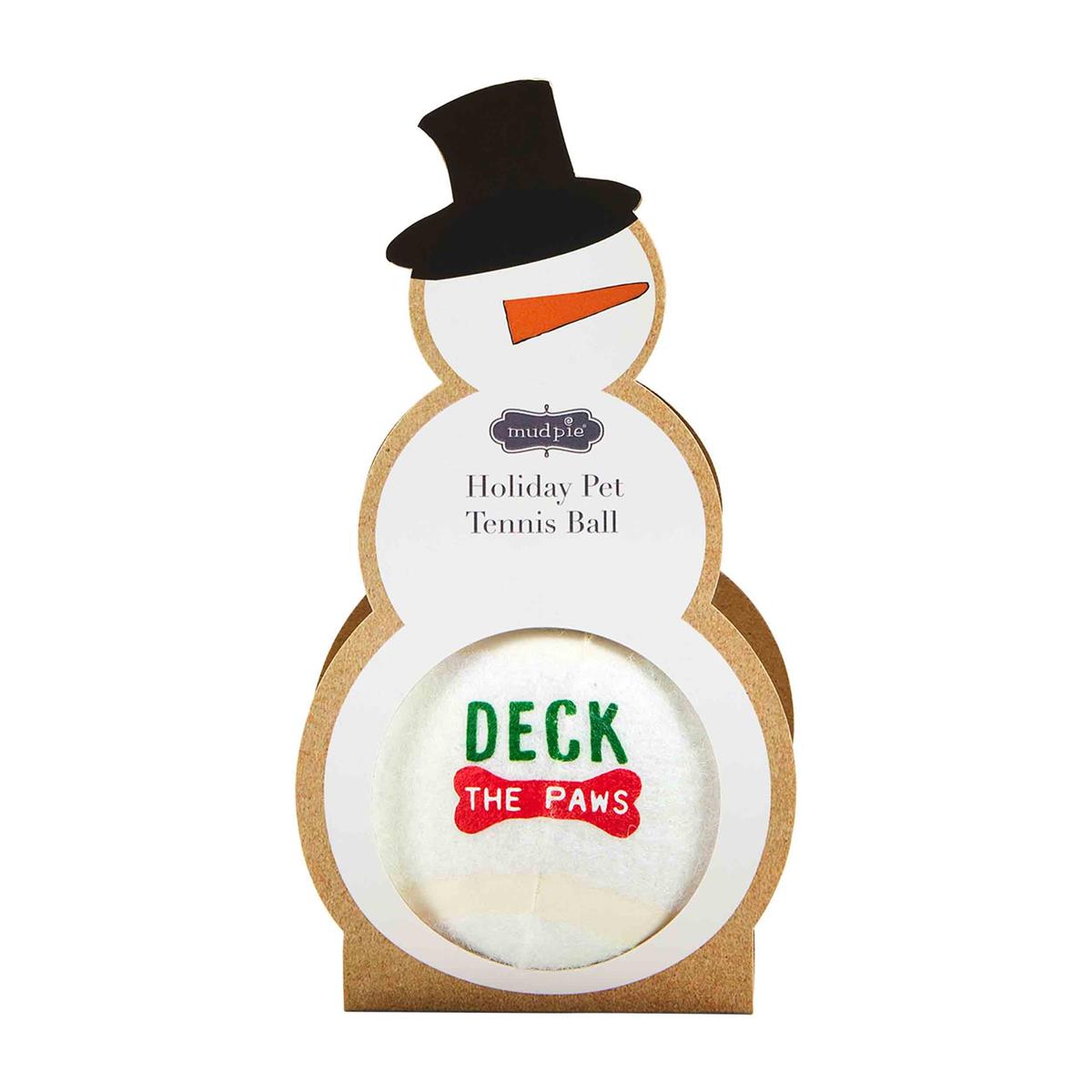 Christmas Tennis Ball Dog Toy