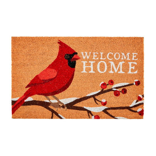 Welcome Home Cardinal Doormat