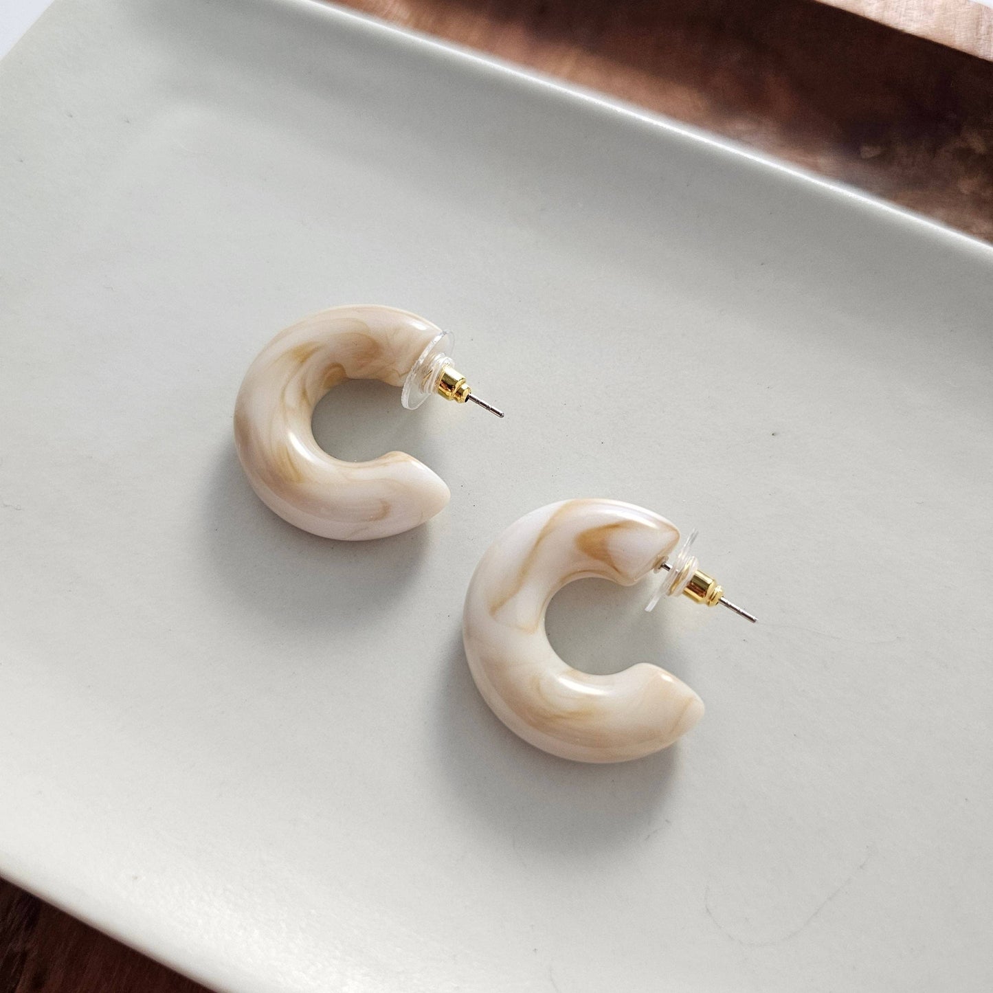 Natural Chloe Hoops