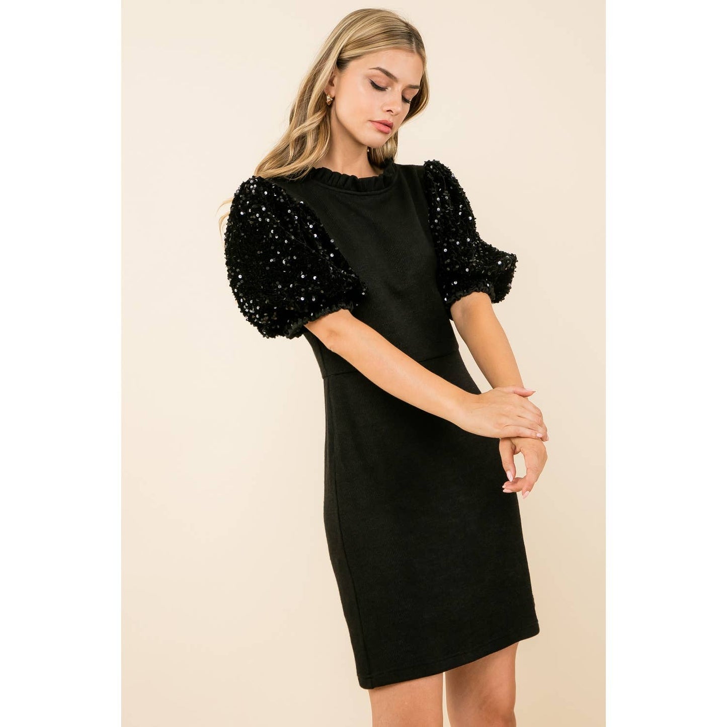 Marlynd Sequin Rib Knit Dress