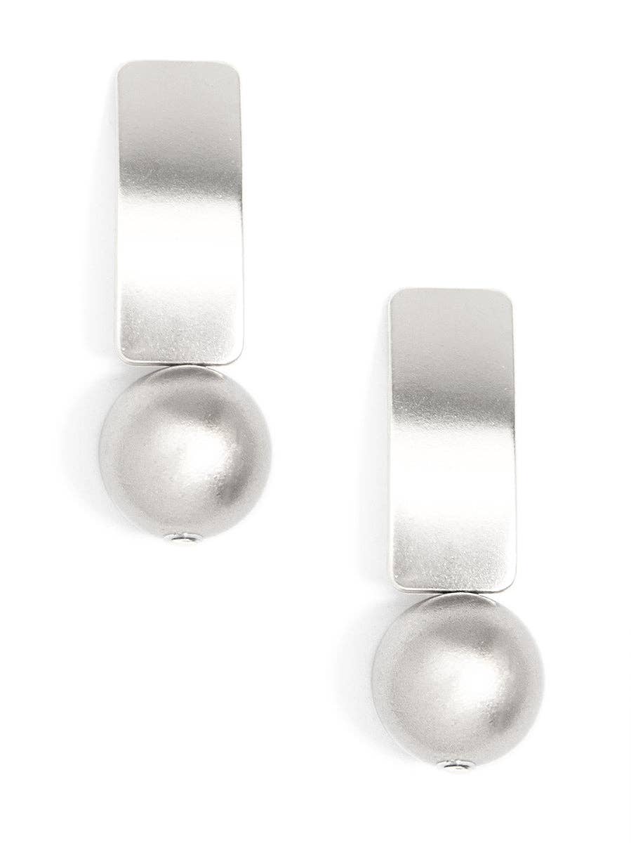 ZENZII - Matte Gold Resin Bead Drop Earring