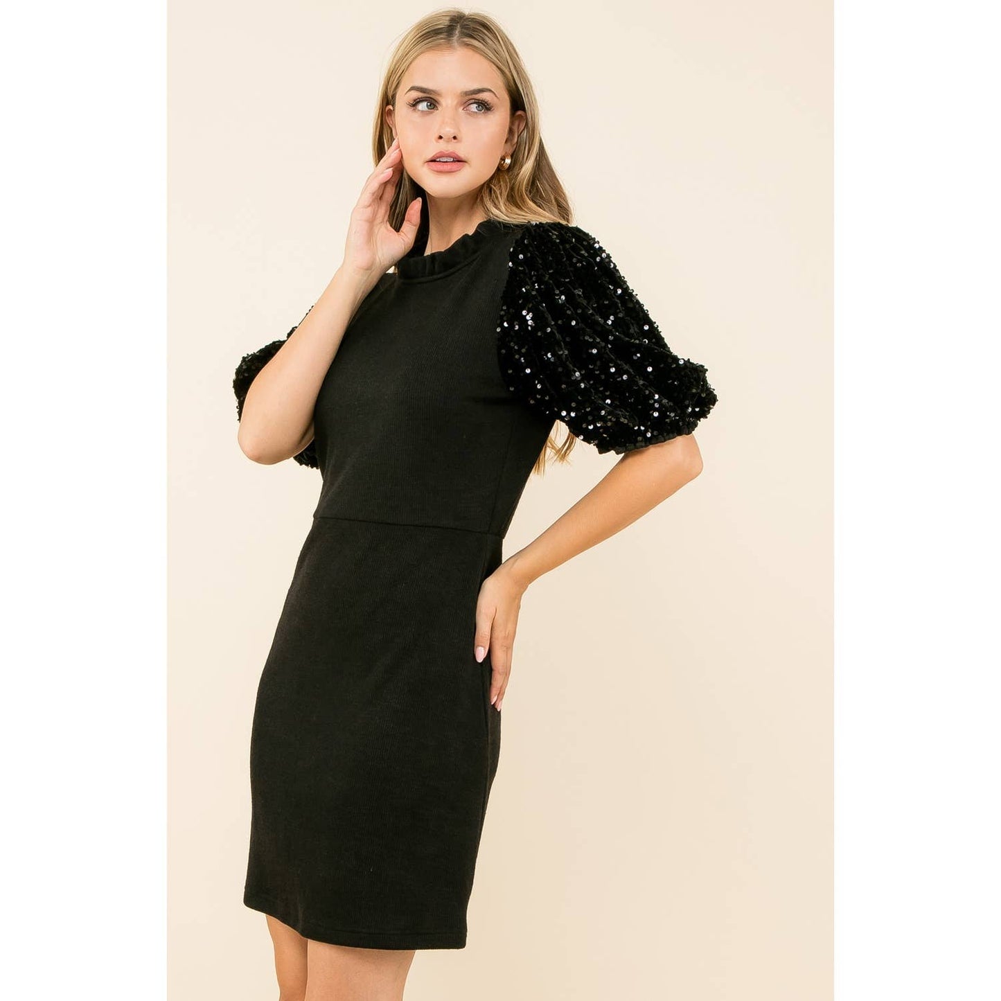 Marlynd Sequin Rib Knit Dress
