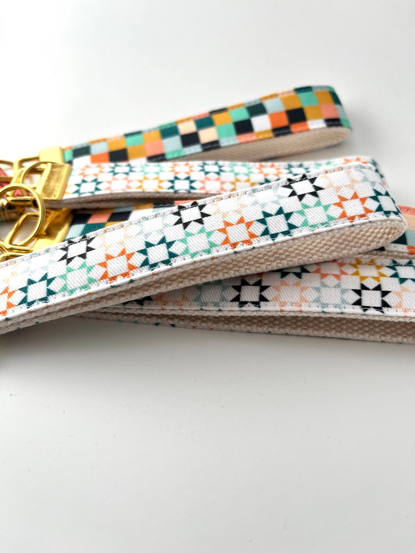 Key Fob Wristlet - Quilt Stars