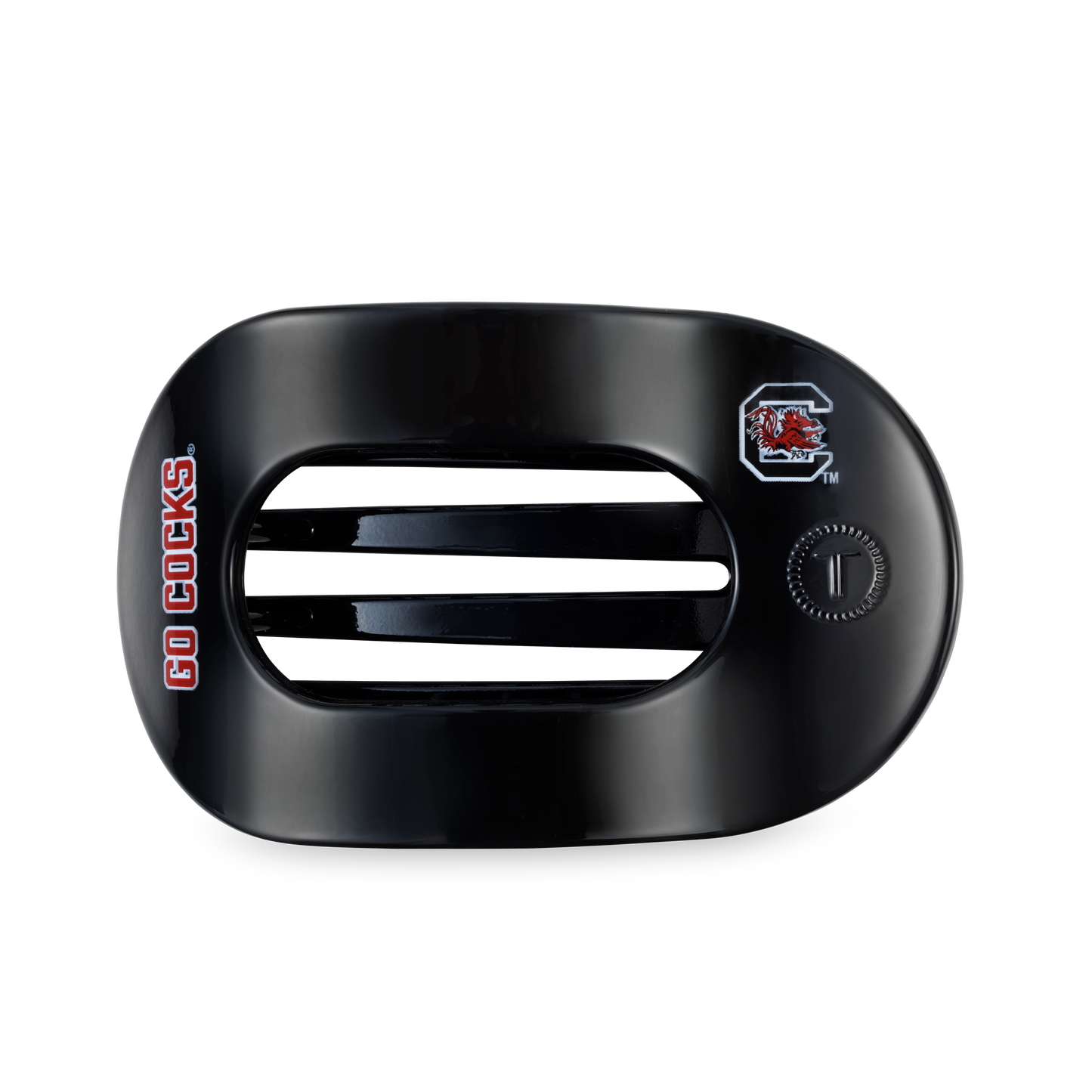 TELETIES - Flat Round Hair Clip | Large | Go Cocks!