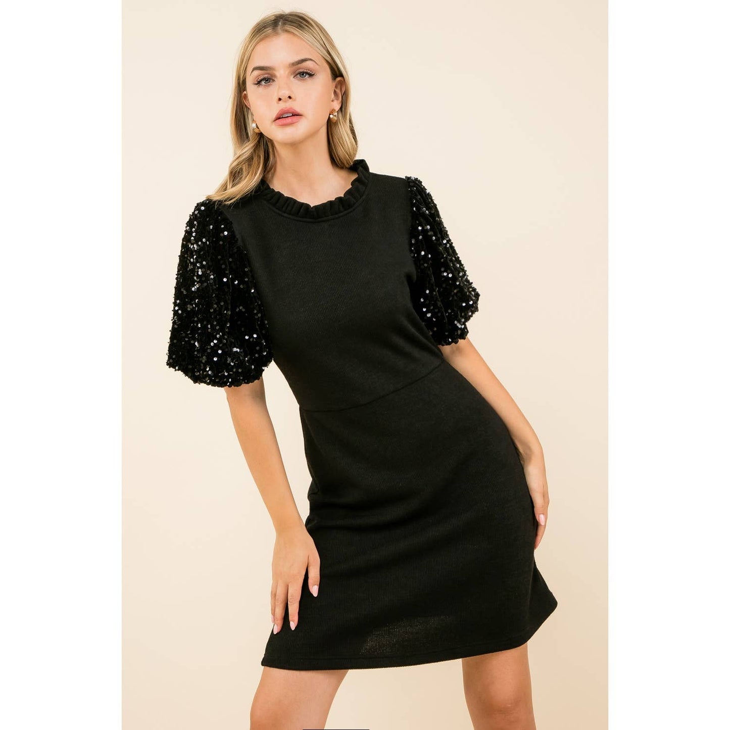 Marlynd Sequin Rib Knit Dress