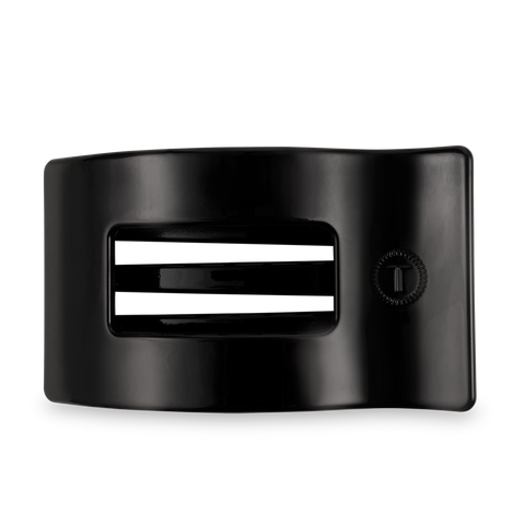 TELETIES - Flat Rectangle Hair Clip | Large | Jet Black