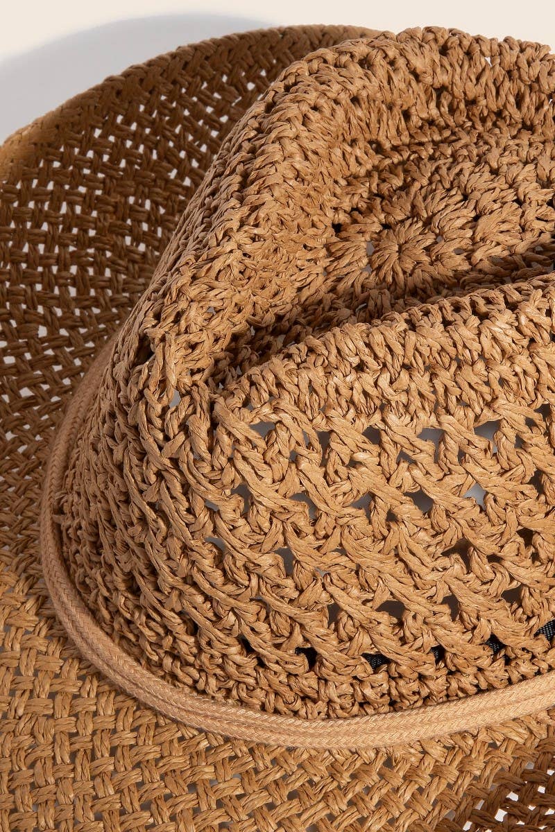 Straw Rope Strap Cowgirl Hat