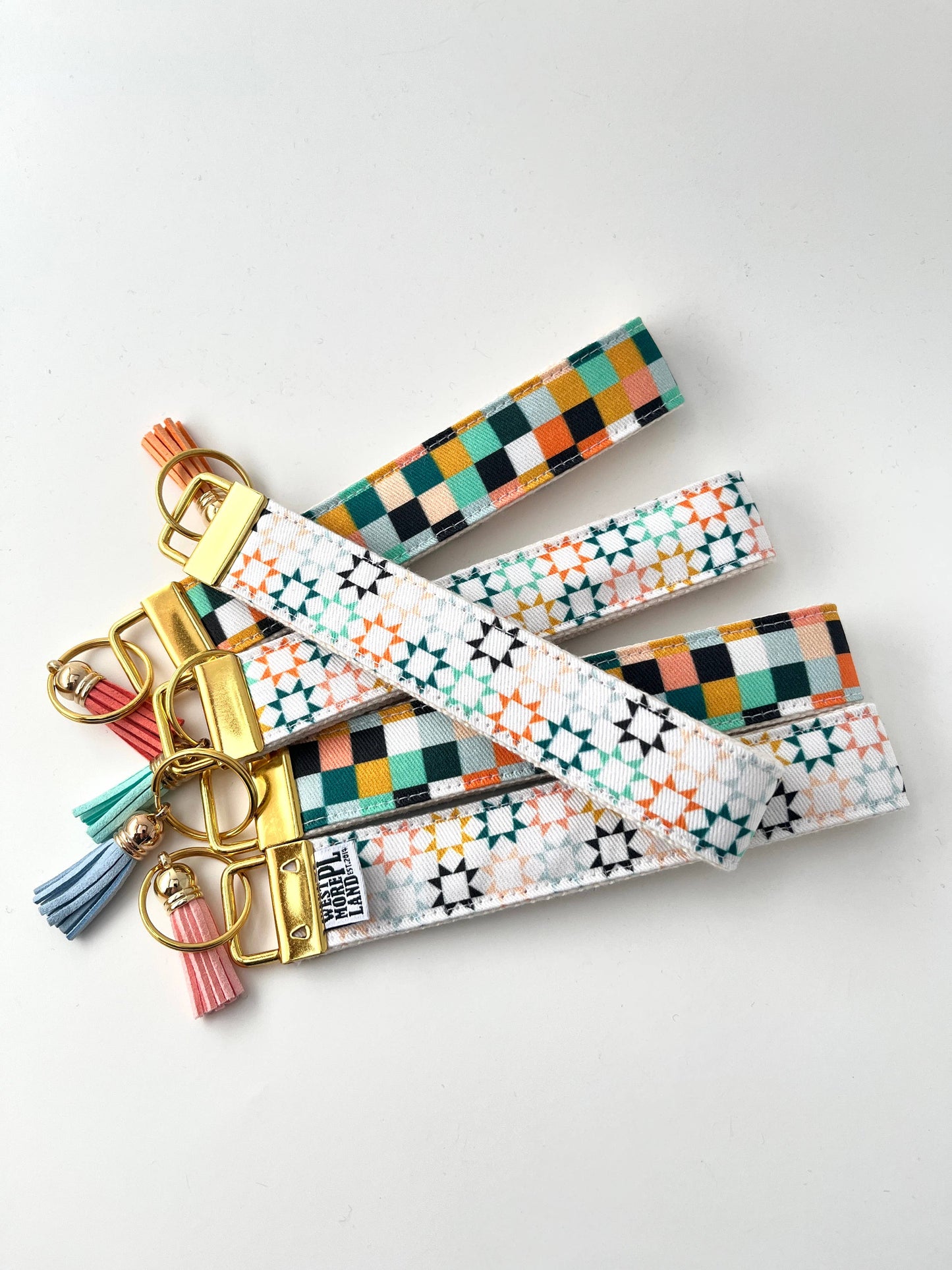 Key Fob Wristlet - Quilt Stars