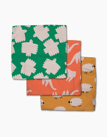 Fluff and Feathers Dishcloth Set