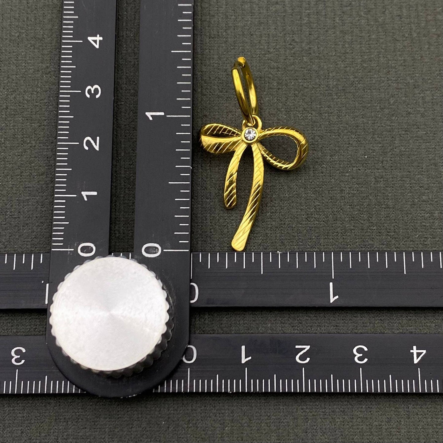 18K Gold Plated Bowknot Huggie Earrings