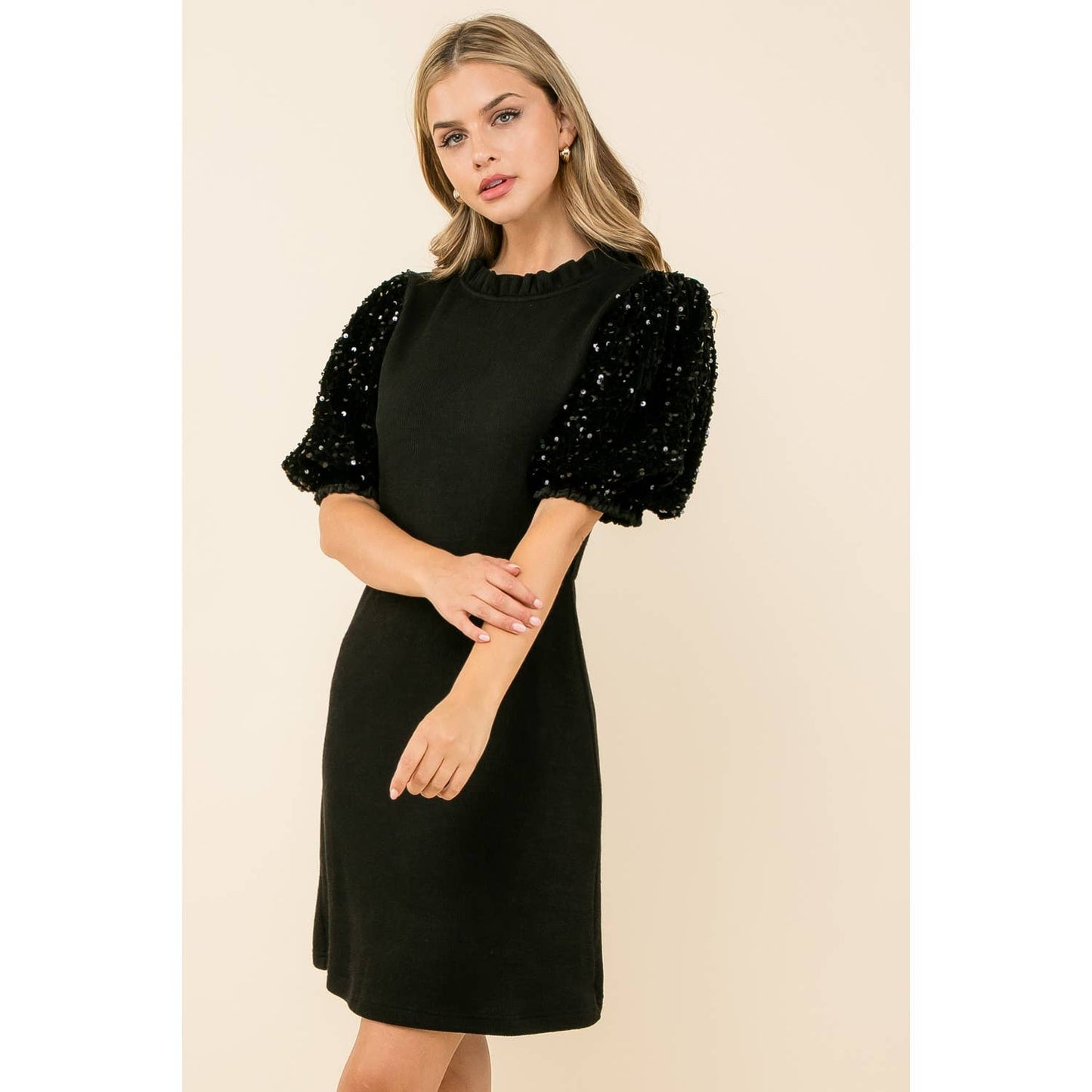 Marlynd Sequin Rib Knit Dress