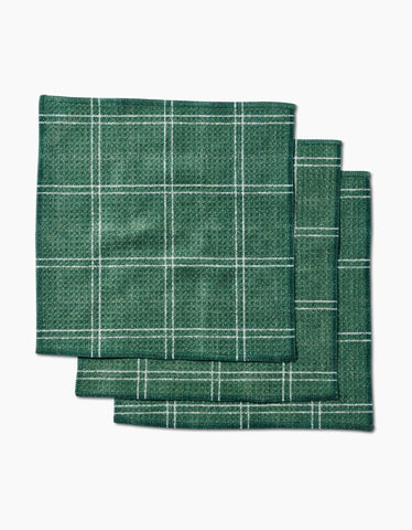 Pine Forest Plaid Dishcloth Set
