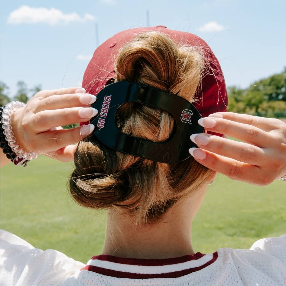 TELETIES - Flat Round Hair Clip | Large | Go Cocks!