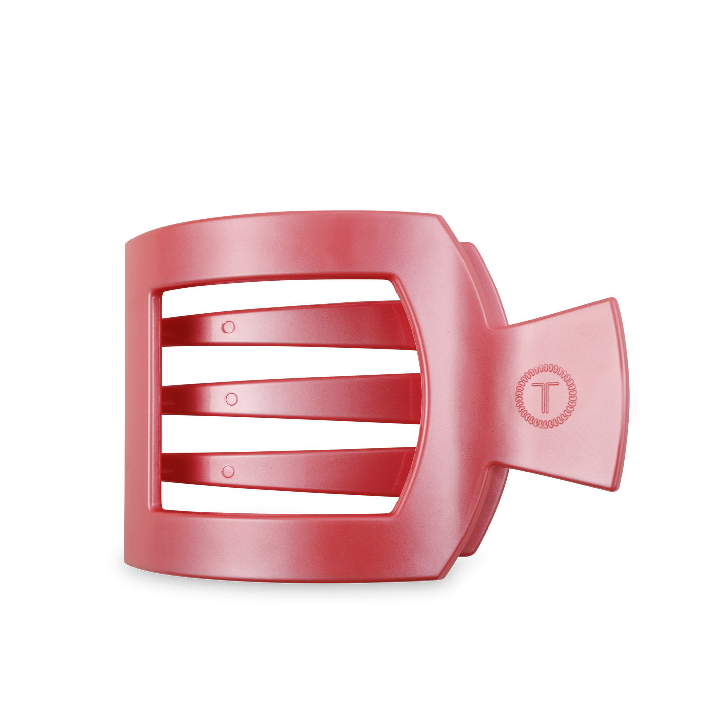 Calming Coral Square Flat Hair Clip