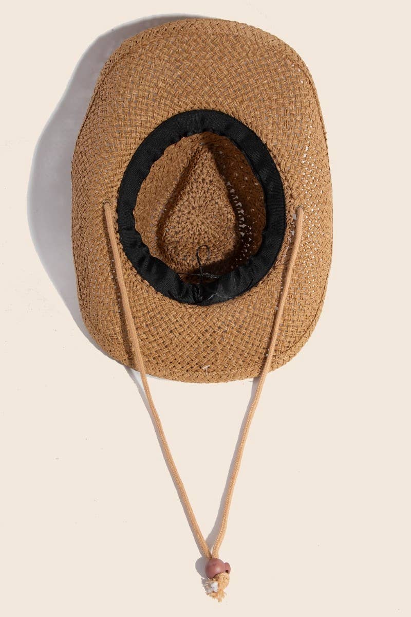 Straw Rope Strap Cowgirl Hat