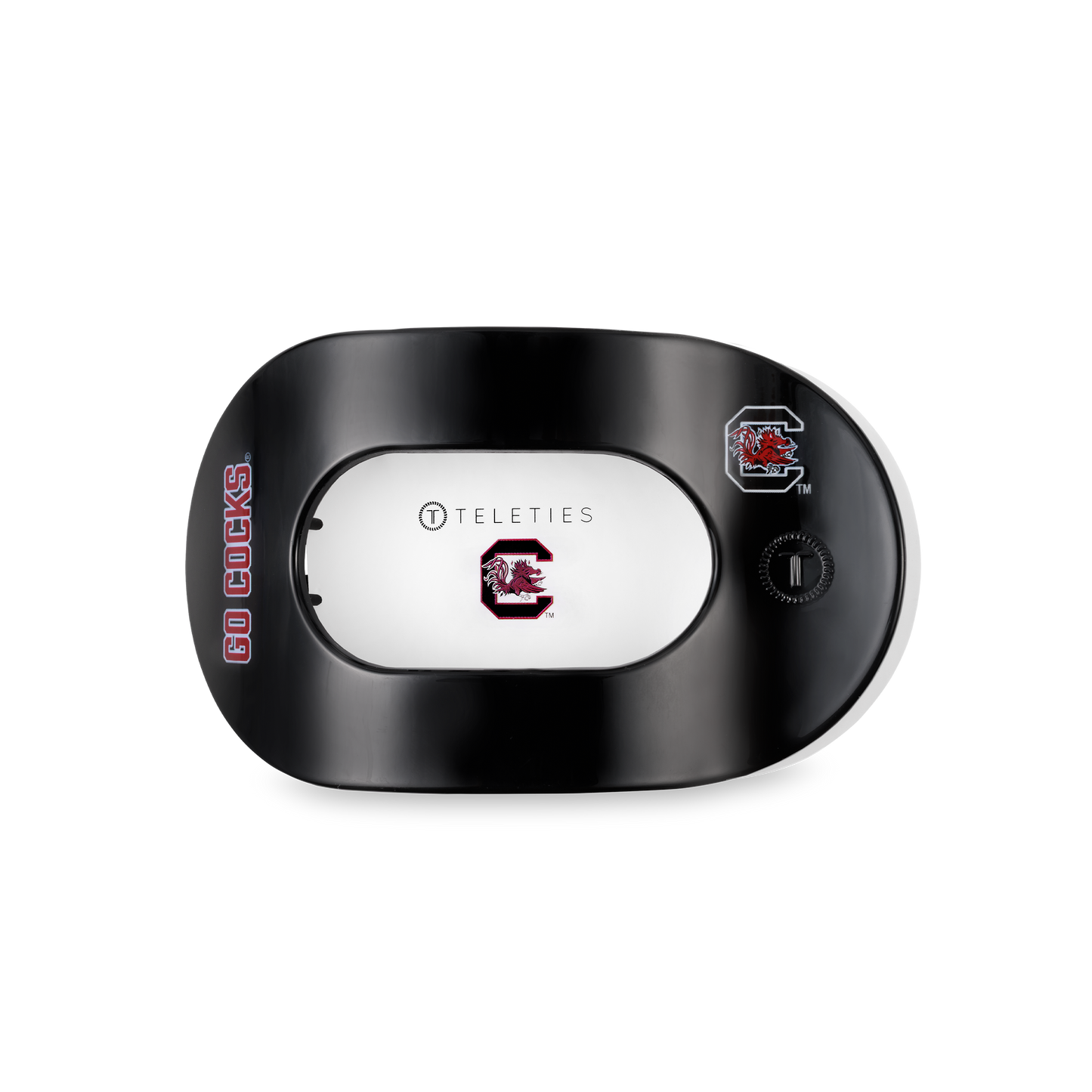 TELETIES - Flat Round Hair Clip | Medium | Go Cocks!