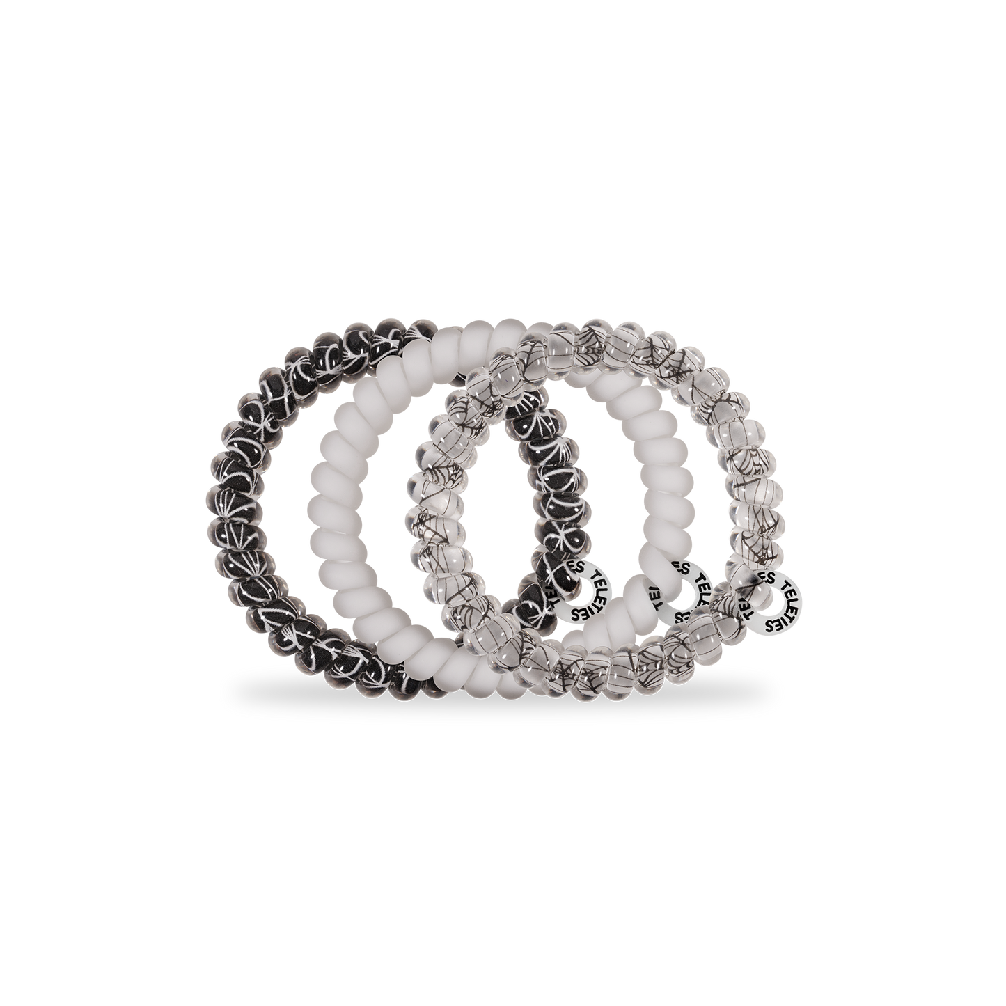 TELETIES - Spiral Hair Coils | Small | Webbed Hair Ties