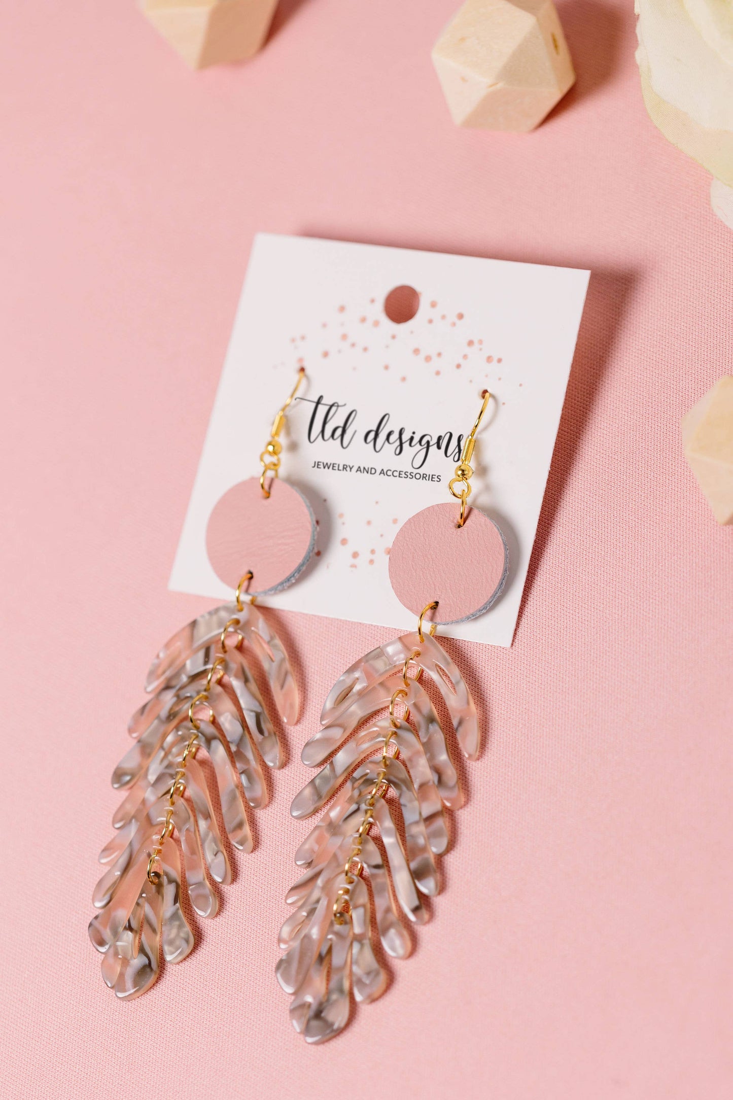 Blush Palm Earrings
