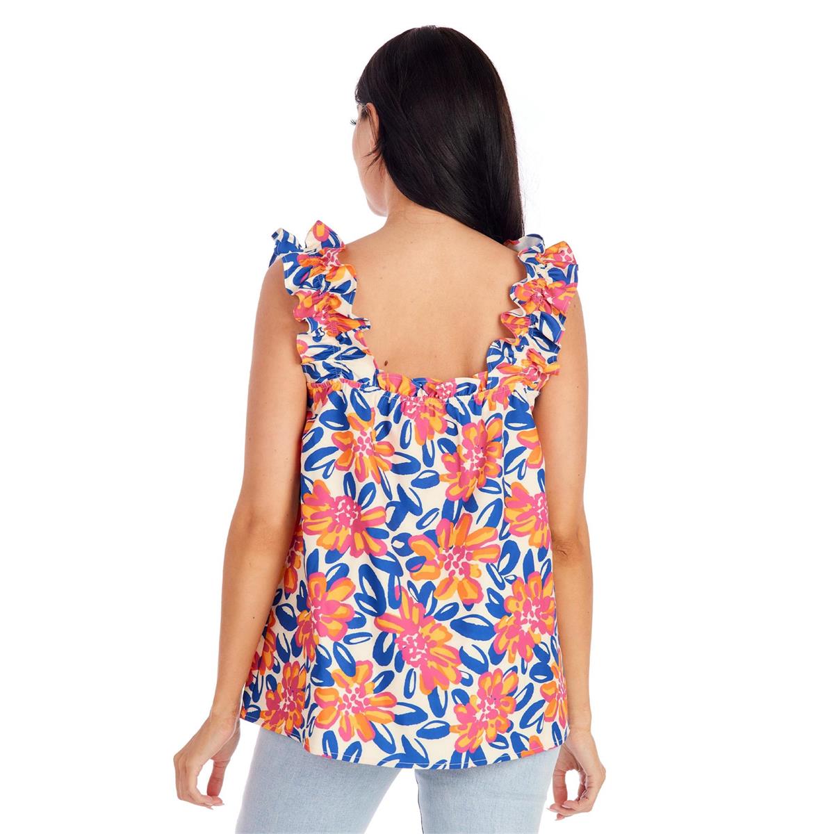 Floral Charlie Ruffle Top