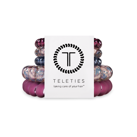 TELETIES - Spiral Hair Coils | Mix Pack | Purple Haze Hair Ties