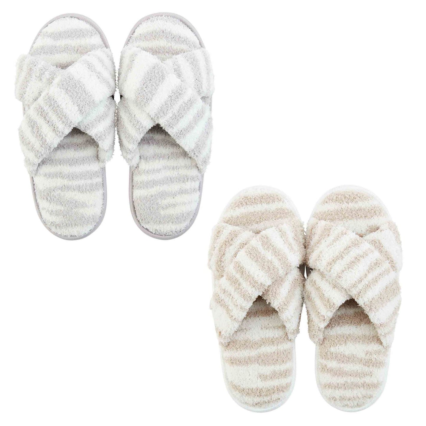 Zebra Chenille Slippers