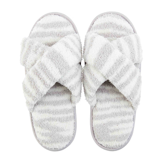 Zebra Chenille Slippers