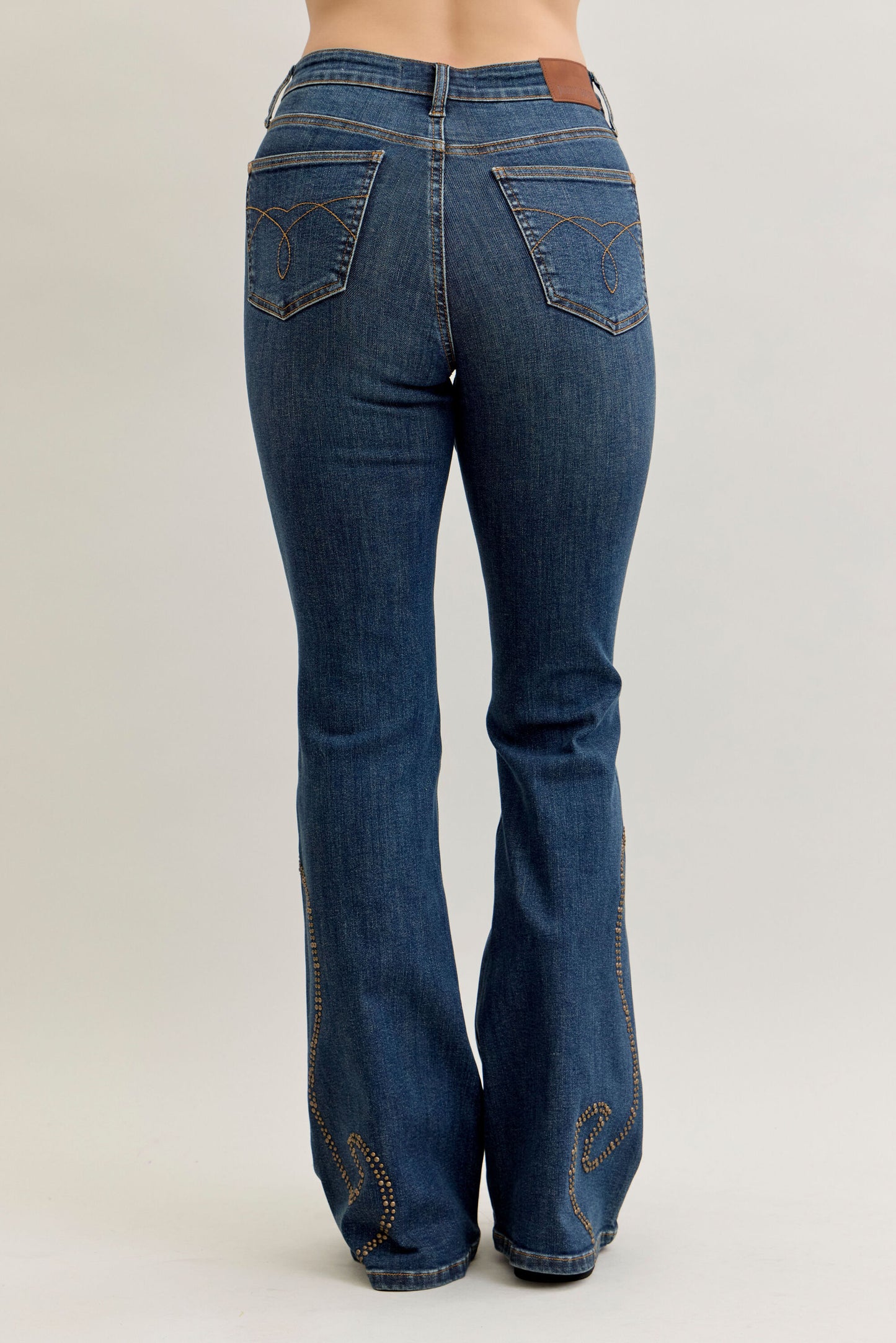 Western Flare Stud Detail Jeans