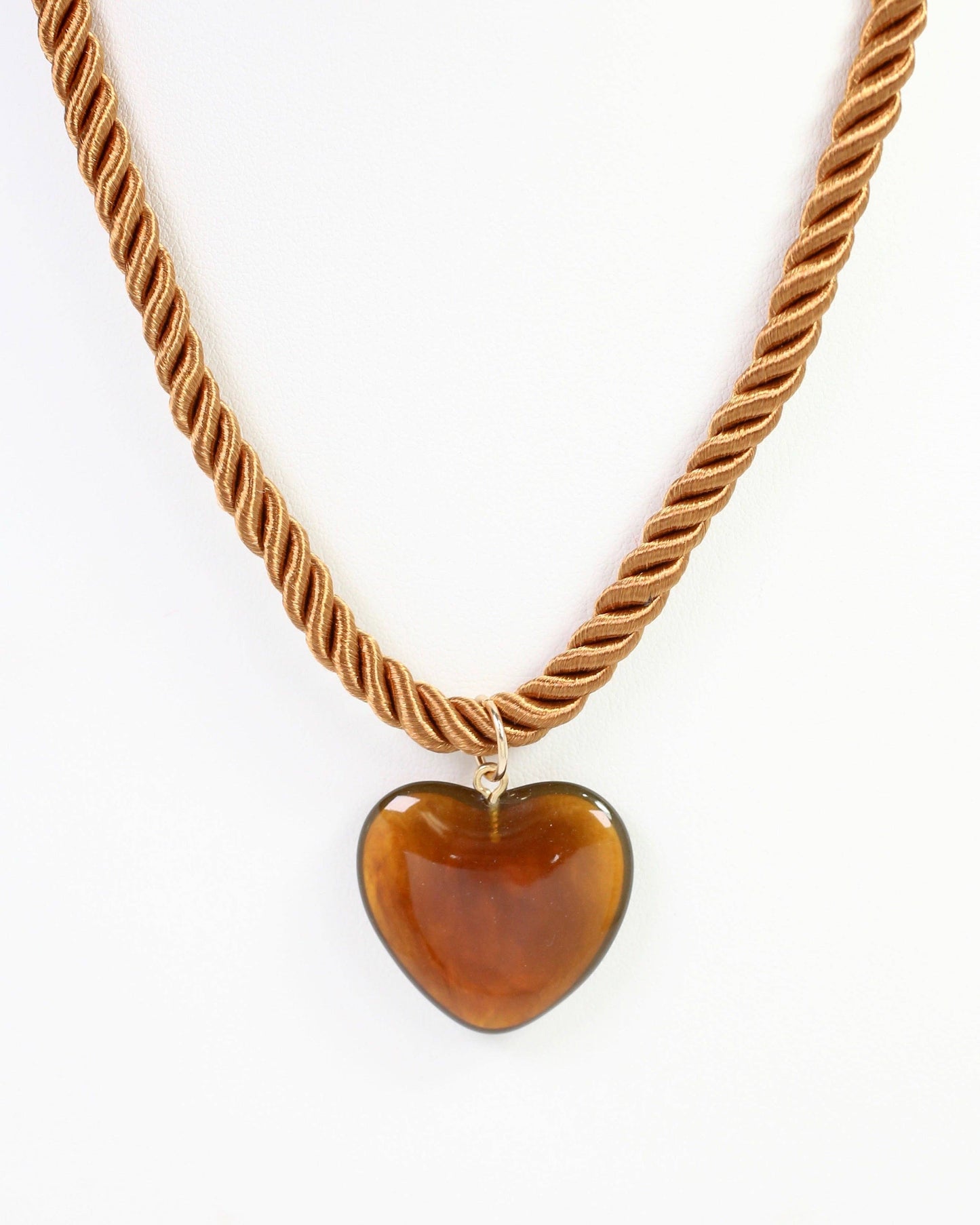 Corded Heart Pendant Necklace