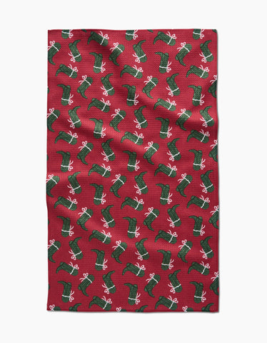 Merry Boots Tea Towel